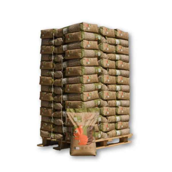 70 Säcke Naturpellet-Pellets à 15 kg auf Palette