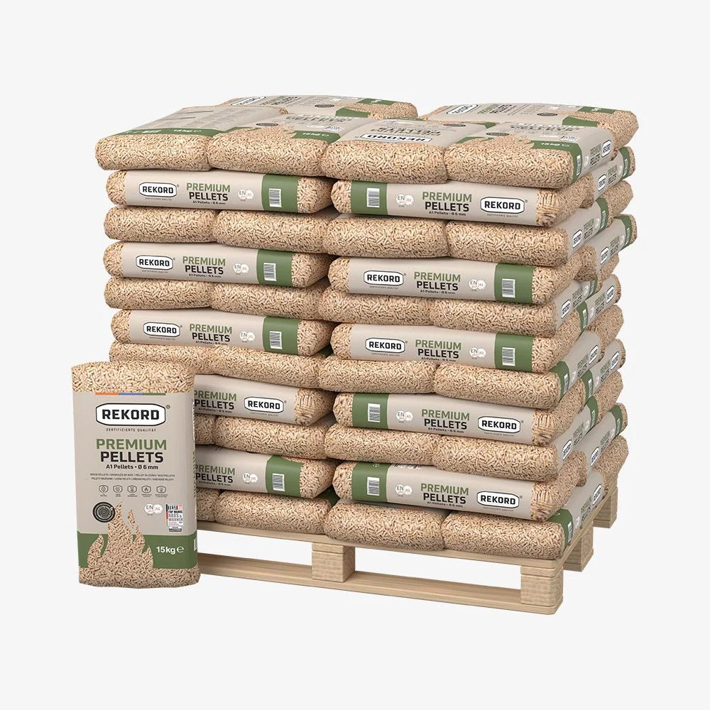 Rekord Premium Pellets – 65 Säcke à 15 kg