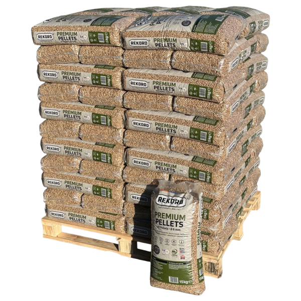 Rekord Premium Pellets – 65 Säcke à 15 kg