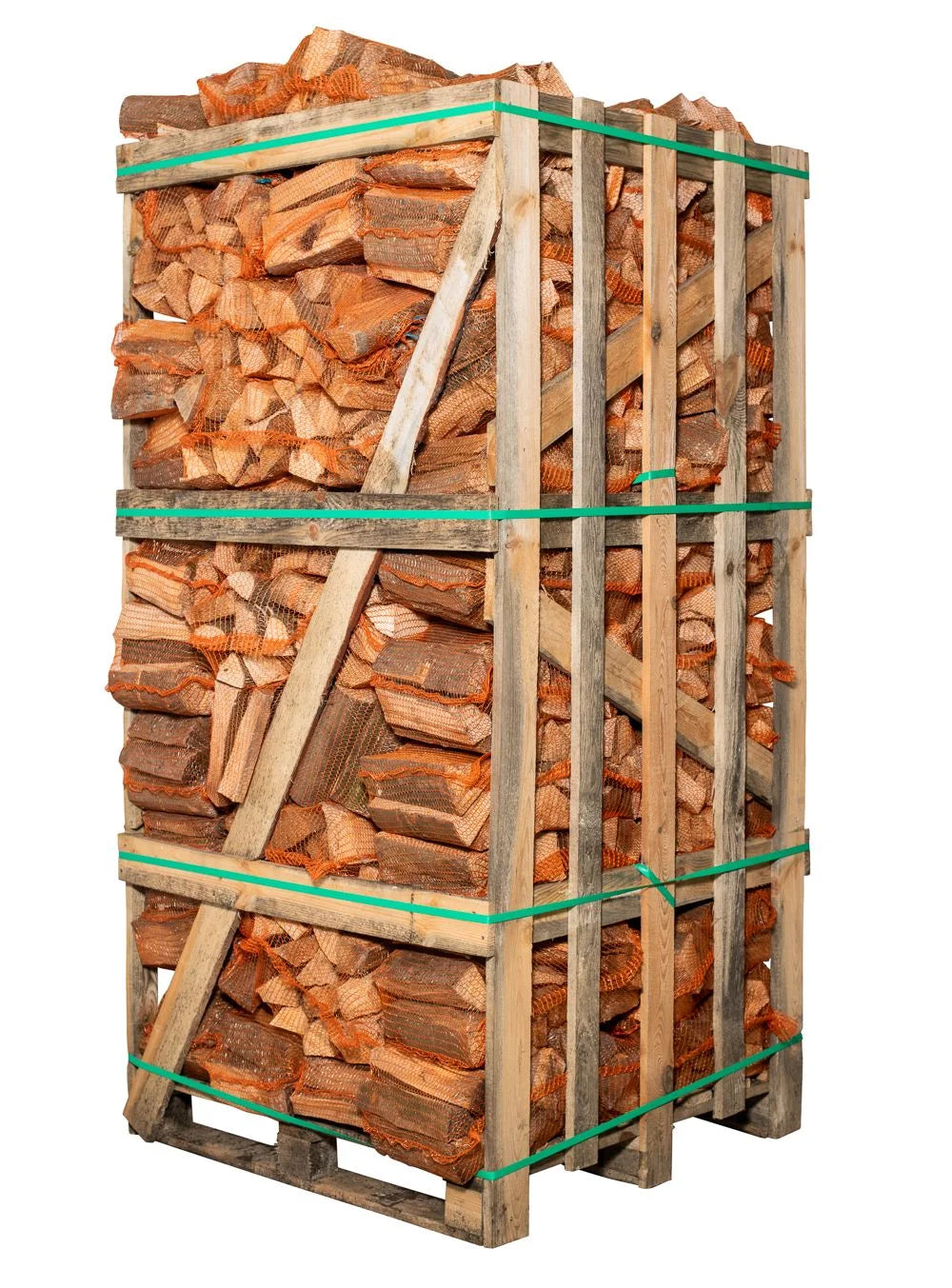 Brennholz Birke 25 cm – 80 Sackpalette
