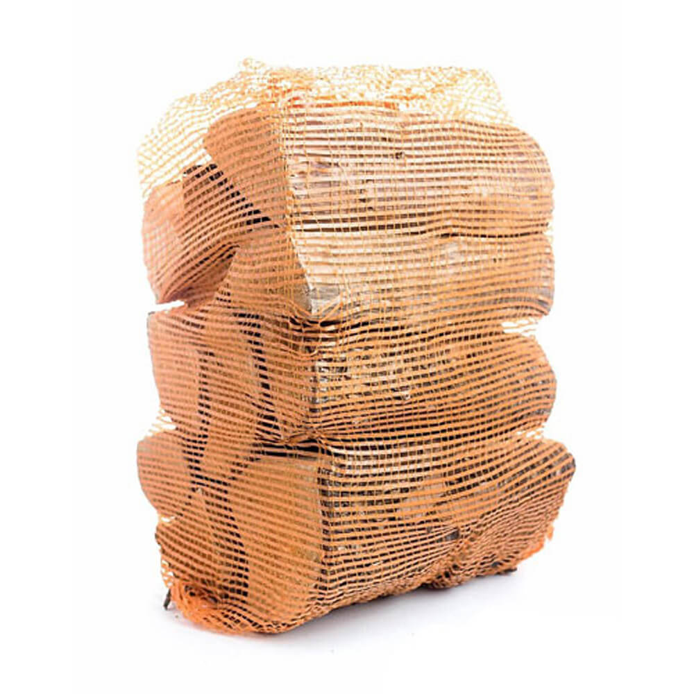 54 Netzsäcke mit ofengetrockneten Birkenholzscheiten (500 kg)