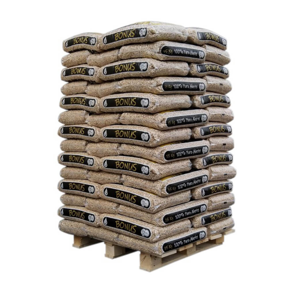Bonus-Pellets – Palette mit 70 Säcken à 15 kg